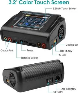 HTRC T240 Duo RC Charger Discharger AC 150W DC 240W 10A Dual Channel Charger for RC Model Pb LiFe Lipo Battery Charger