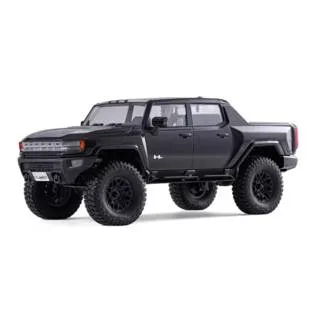 FMS 1:18 FCX18 Hummer EV RC Pickup Truck (RTR, Black) – Officially Licensed Rock Crawler