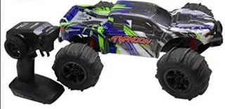 Rc Car Typhoon Big Foot Monster Truck 1/10 Scale 4Wd Rtr Red/Orange — RED/BLUE