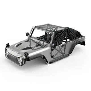 MJX Hyper Go P12Y01-S Silver Body Shell with LED Lights – Replacement Car Shell for H12Y+ 1/12 RC Rock Crawler (India)