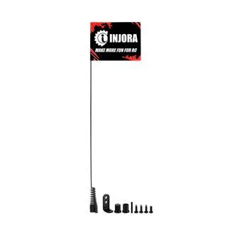 INJORA 15cm Metal Antenna with Flags for 1/18 1/24 TRX4M SCX24 FCX24