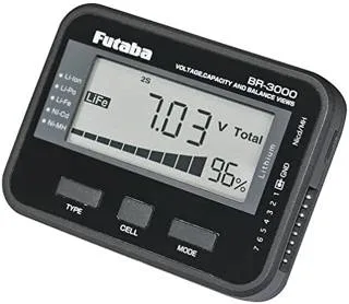 Futaba Br3000 Battery Checker Lipo + Life +Nicd + Nimh + Ni-Ion