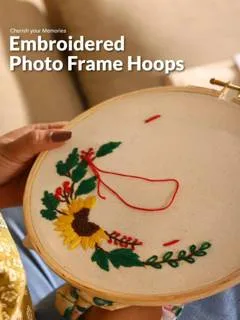 Photo on Hoop - DIY Daisy Mirror kit by Dastkhat